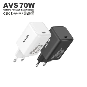 AVS Gan 70W USB-C Schnellladegerät für Samsung iPhone Laptop |ZX-1U90T