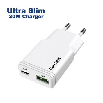 Ultra Slim 20W Ladegerät PD EU KR -Stecker Universal Tragbares USBC -Wall -Handy -Ladegerät Typ C 20W 18W Gan Fast Charger Mobile