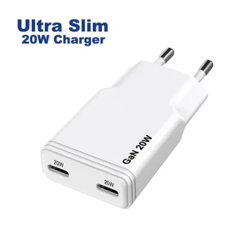 Ultra Thin Charger Head Type C Travel Portable USB Wall Charger KC 20w 18w PD Universal GaN Fast Charge | ZX-2U94T