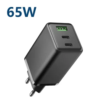 유니버설 GAN 빠른 충전기 유형 C 3 포트 65W USB C 충전기 PD EU 영국 KR 65W 휴대용 슈퍼 모바일 충전기 전화 |ZX-3U32T